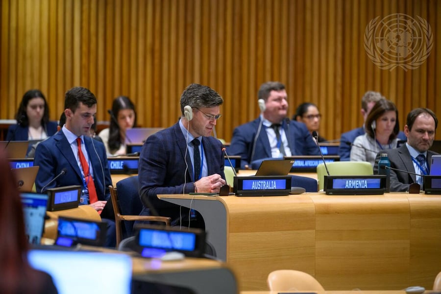 Delegates attend the 2026 NPT Review Conference at the United Nations in New York amid tensions between Russia and NATO