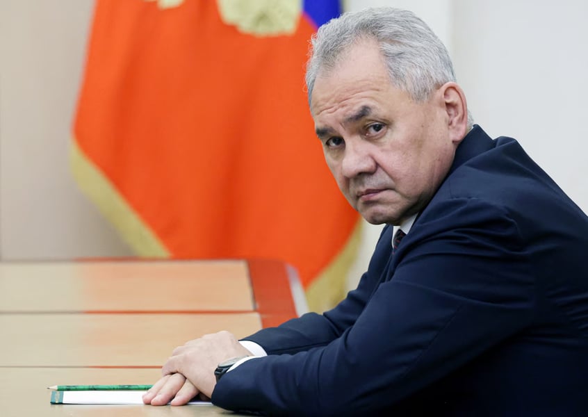 Russian Security Council Secretary Sergei Shoigu speaks during the SCO security summit in Bishkek