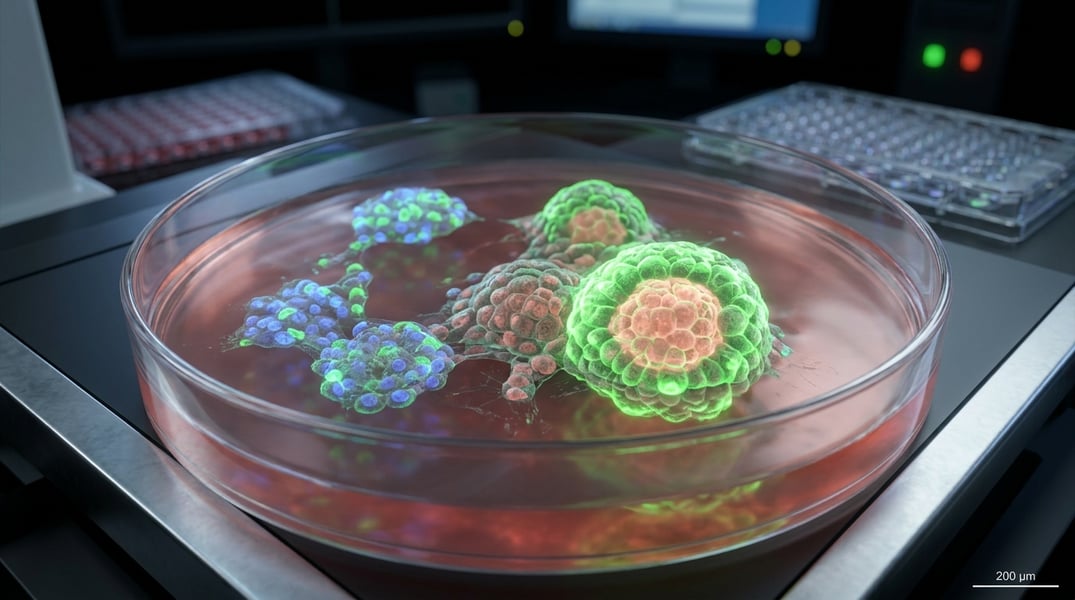 Stem cells developing into thymus organoid in laboratory conditions