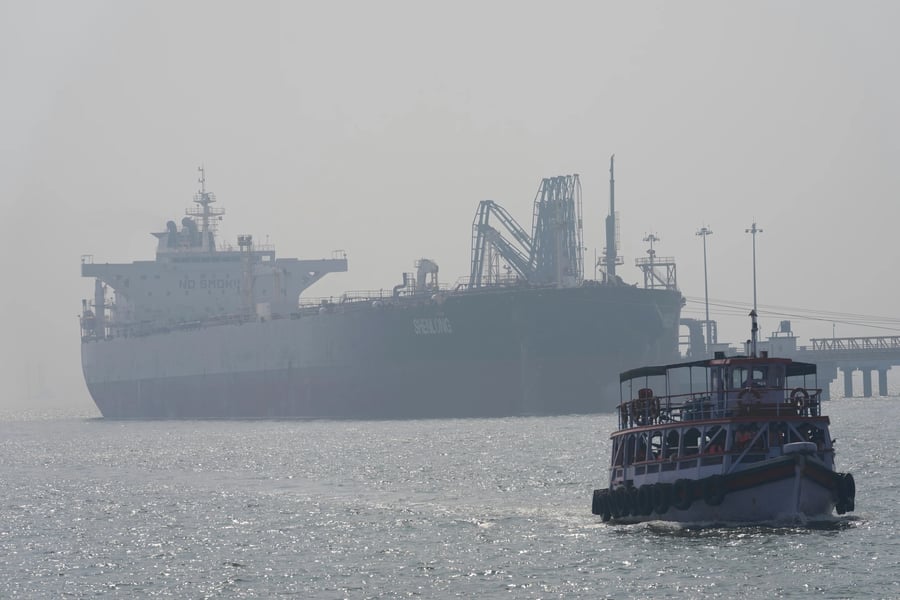 Oil tankers move through the Strait of Hormuz during heightened tensions between Iran and the US