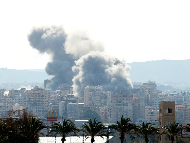 Smoke rises over Beirut after Israeli airstrikes amid Trump-Iran peace negotiations