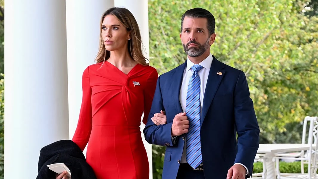 Donald Trump Jr and Bettina Anderson attending an event in Palm Beach