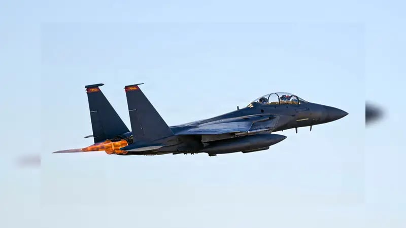 US Air Force F-15E fighter jet involved in Operation Epic Fury during the Iran conflict in 2026