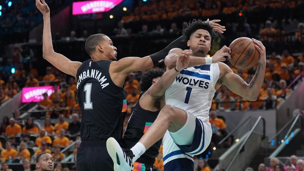 Victor Wembanyama records 12 blocks in Spurs vs Timberwolves NBA playoff Game 1
