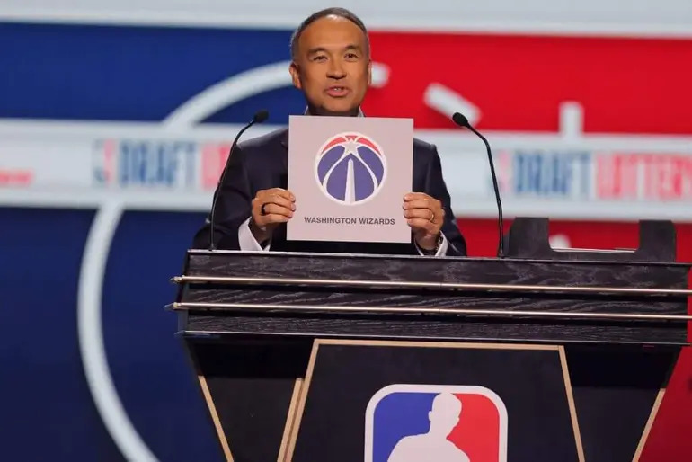 Washington Wizards celebrate winning the 2026 NBA Draft Lottery