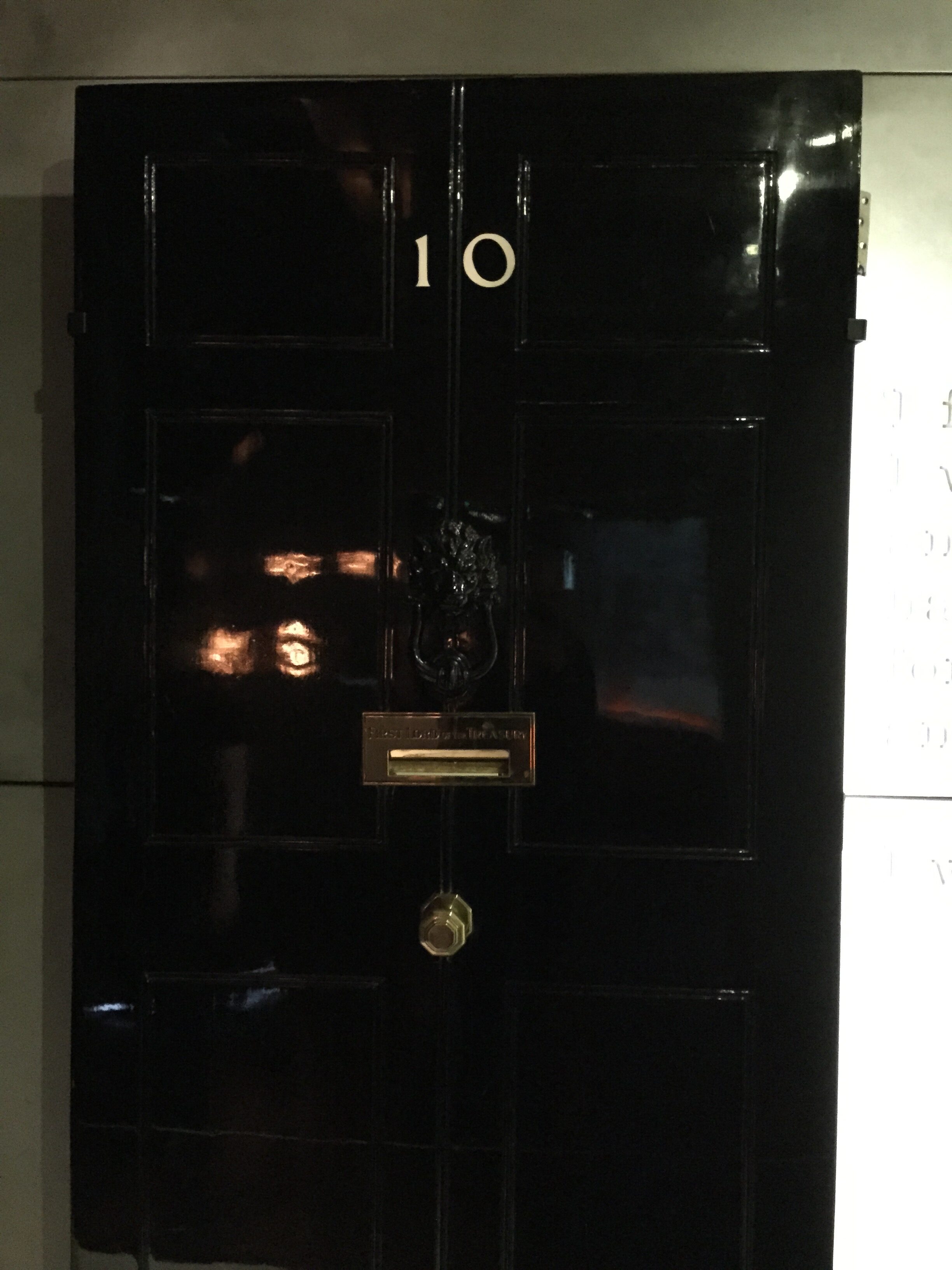 The front door of 10 Downing Street, where the government confirmed the under-16 social media crackdown will proceed