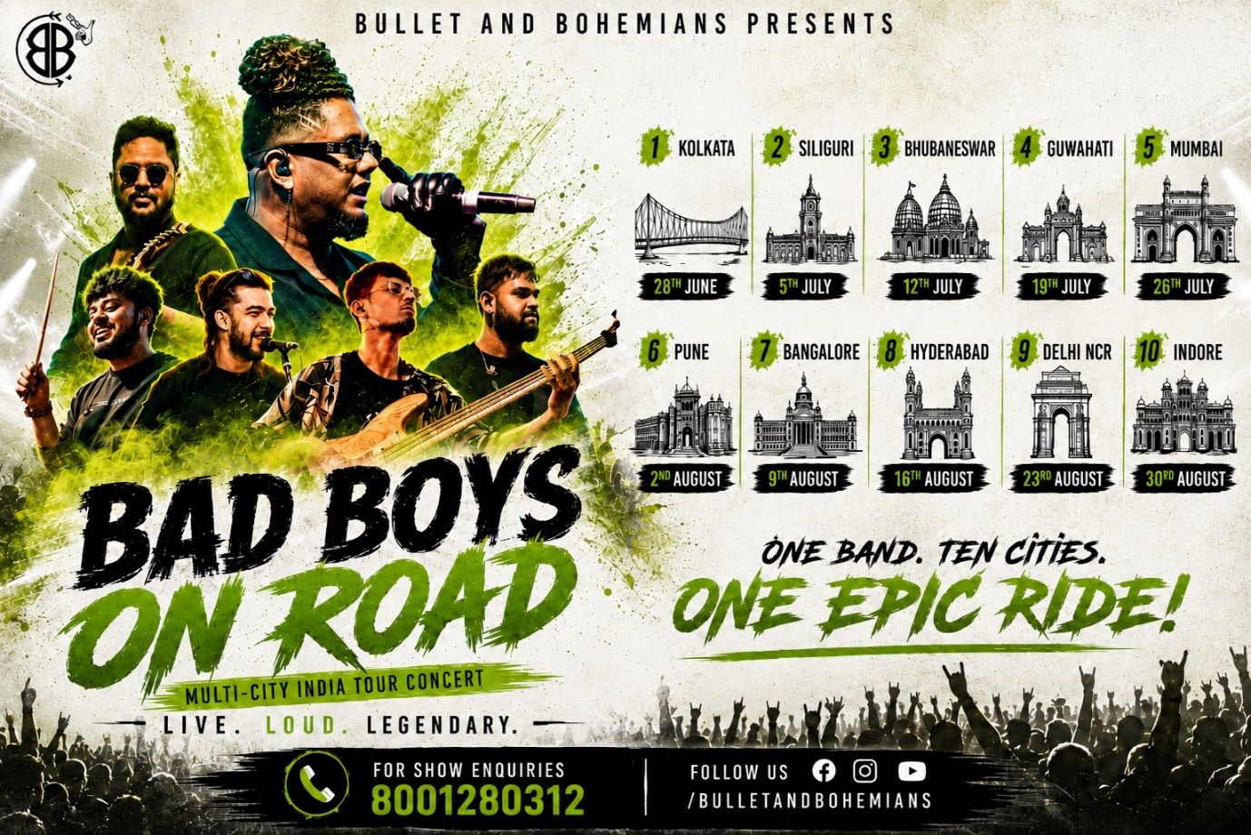 BULLET AND BOHEMIANS ANNOUNCE "BAD BOYS ON ROAD" – A 10-CITY INDIA TOUR SET TO IGNITE THE NATION