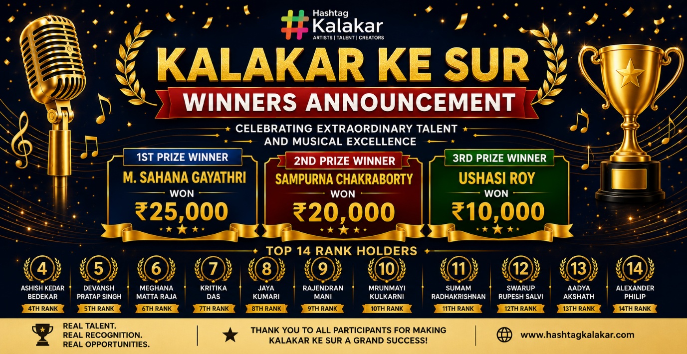 Emerging Voices Shine as Hashtag Kalakar Reveals Results of National Singing Contest ‘Kalakar Ke Sur’