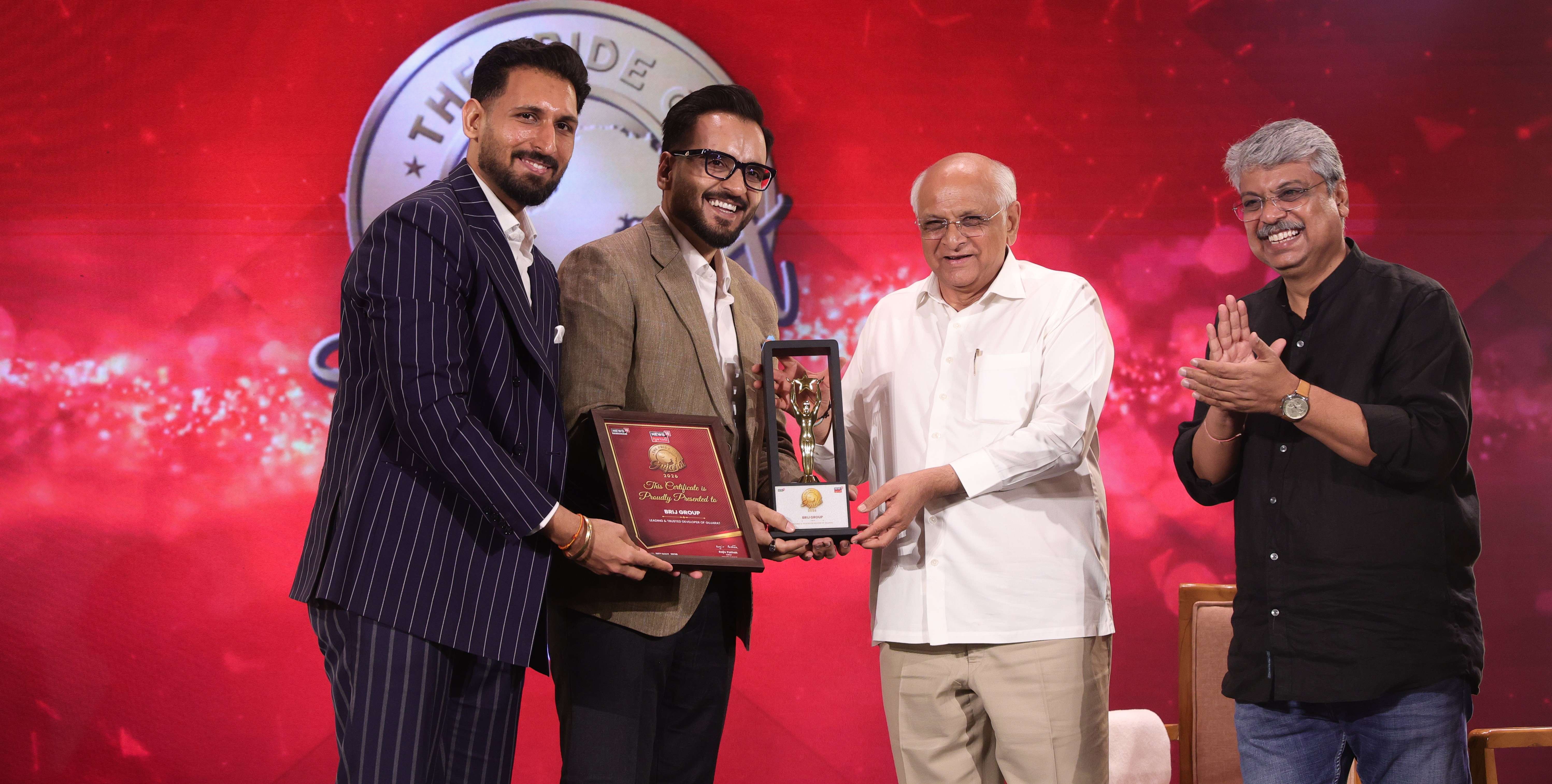 Gujarat Chief Minister Bhupendrabhai Patel Honours Brij Group with ‘Leading and Trusted Developer of Gujarat’ at The Pride of Gujarat 2026 Awards
