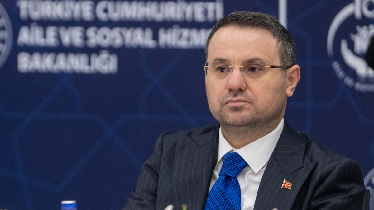 Turkish Justice Minister Akın Gürlek at an event in Ankara June 2026 as EU Parliament prepares sanctions vote