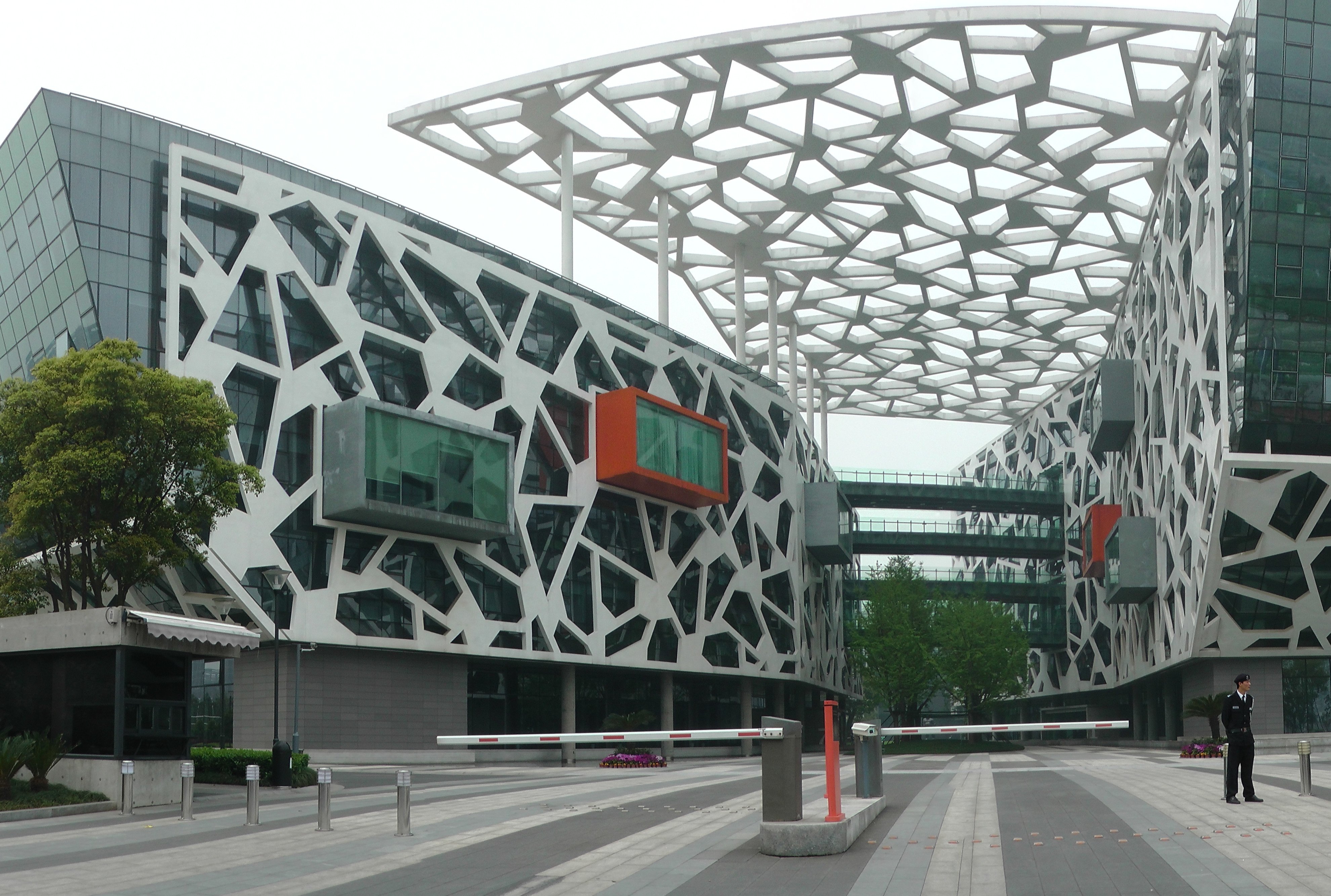 Alibaba Group headquarters campus in Hangzhou, China, as Anthropic accuses the company of systematic AI model distillation against Claude
