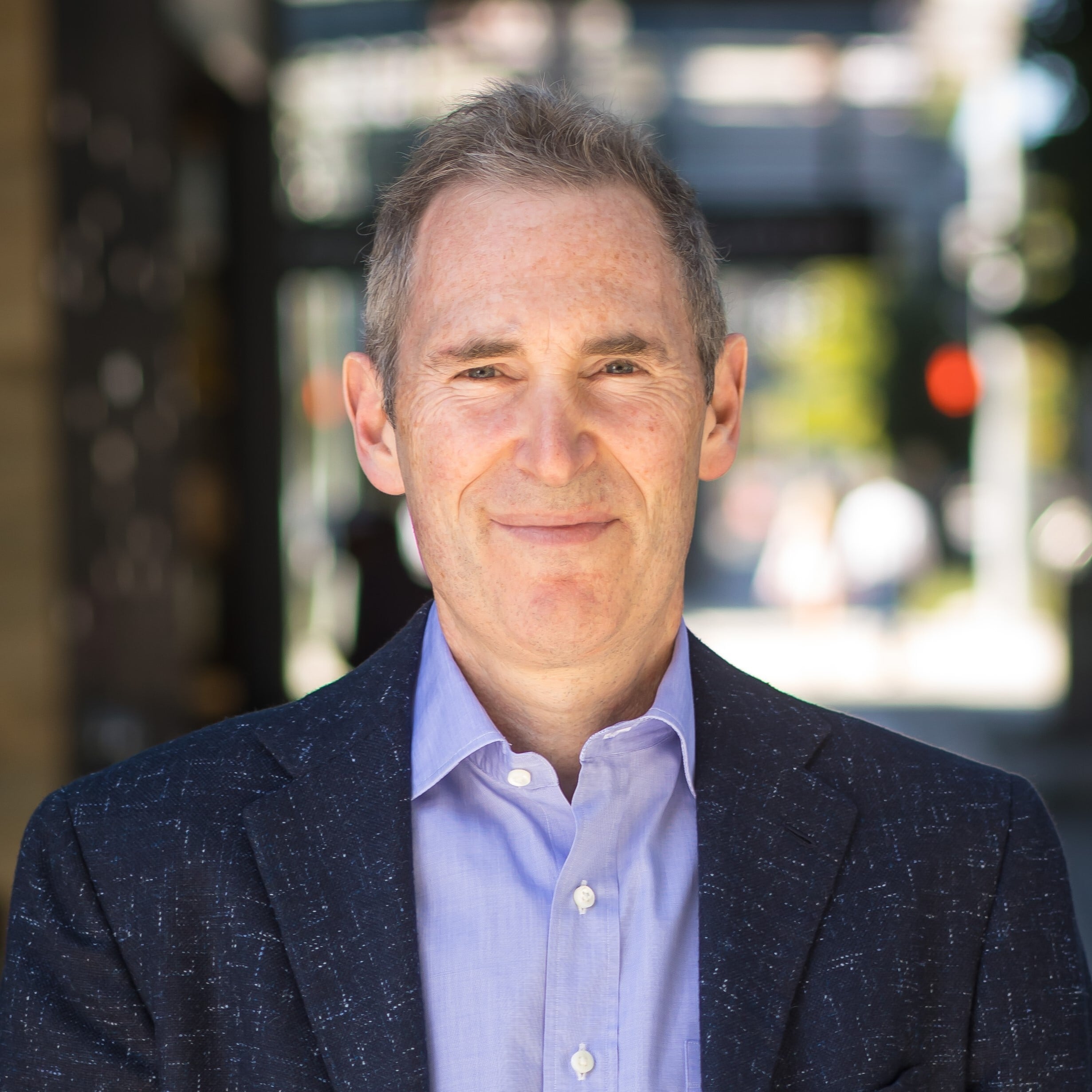 Amazon CEO Andy Jassy at a speaking event