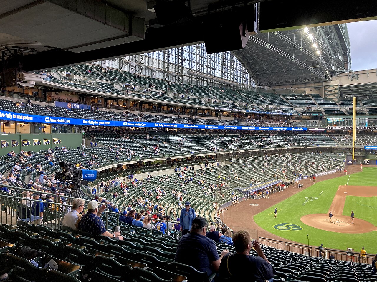 American Family Field interior during a Milwaukee Brewers game