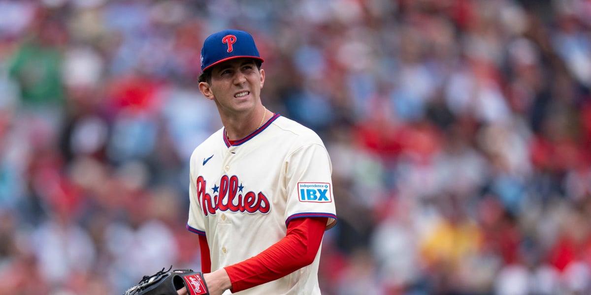 Andrew Painter pitching for the Philadelphia Phillies in 2026