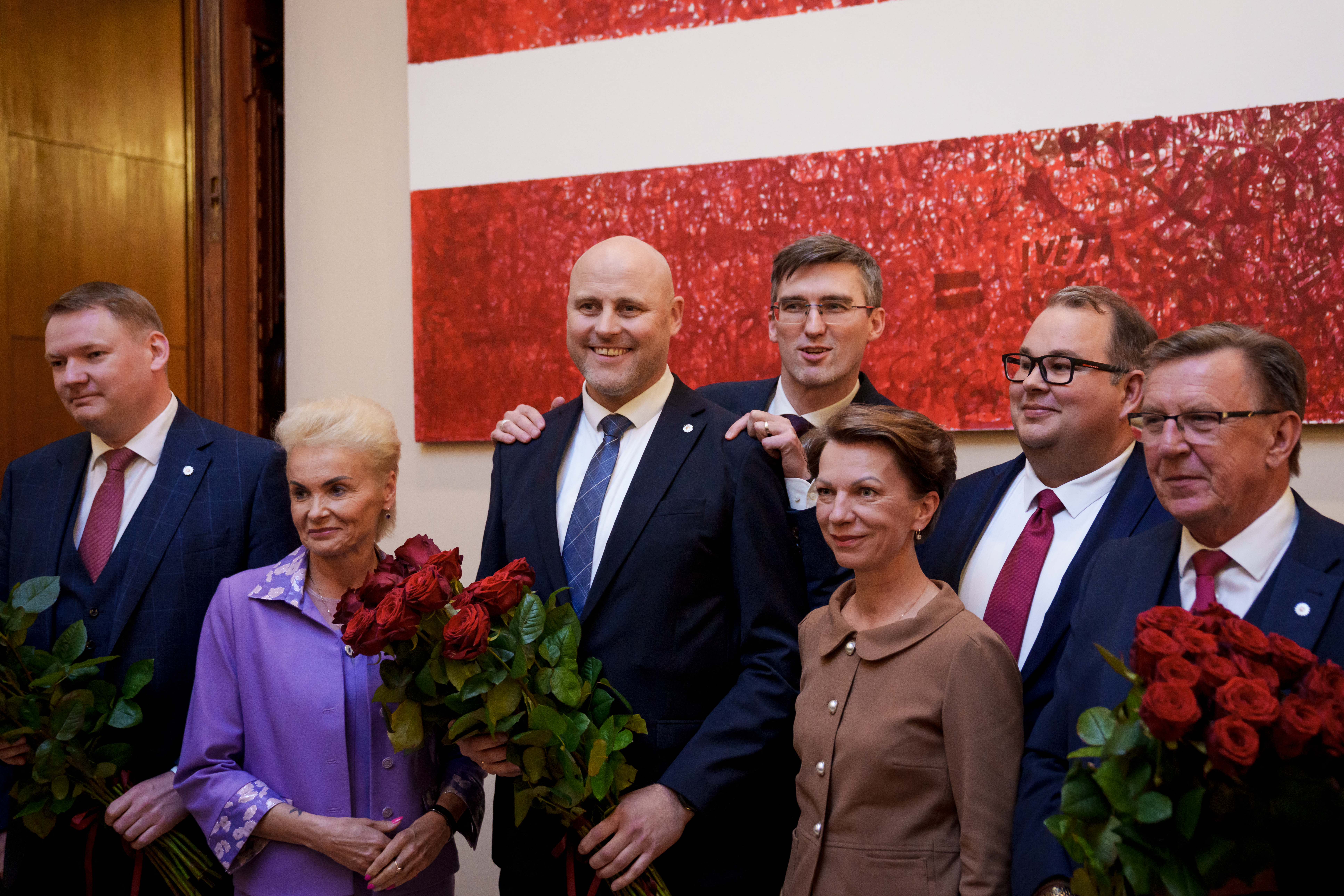 Andris Kulbergs Latvia Prime Minister at Saeima parliament vote May 2026