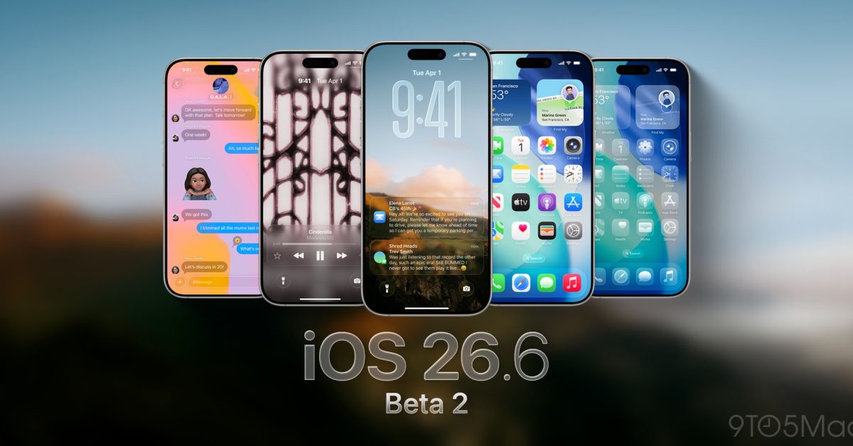 iOS 26.6 beta 2 developer release on iPhone screen June 2026