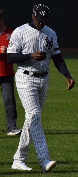 Aroldis Chapman pitching in a file photo, now a closer for the Boston Red Sox