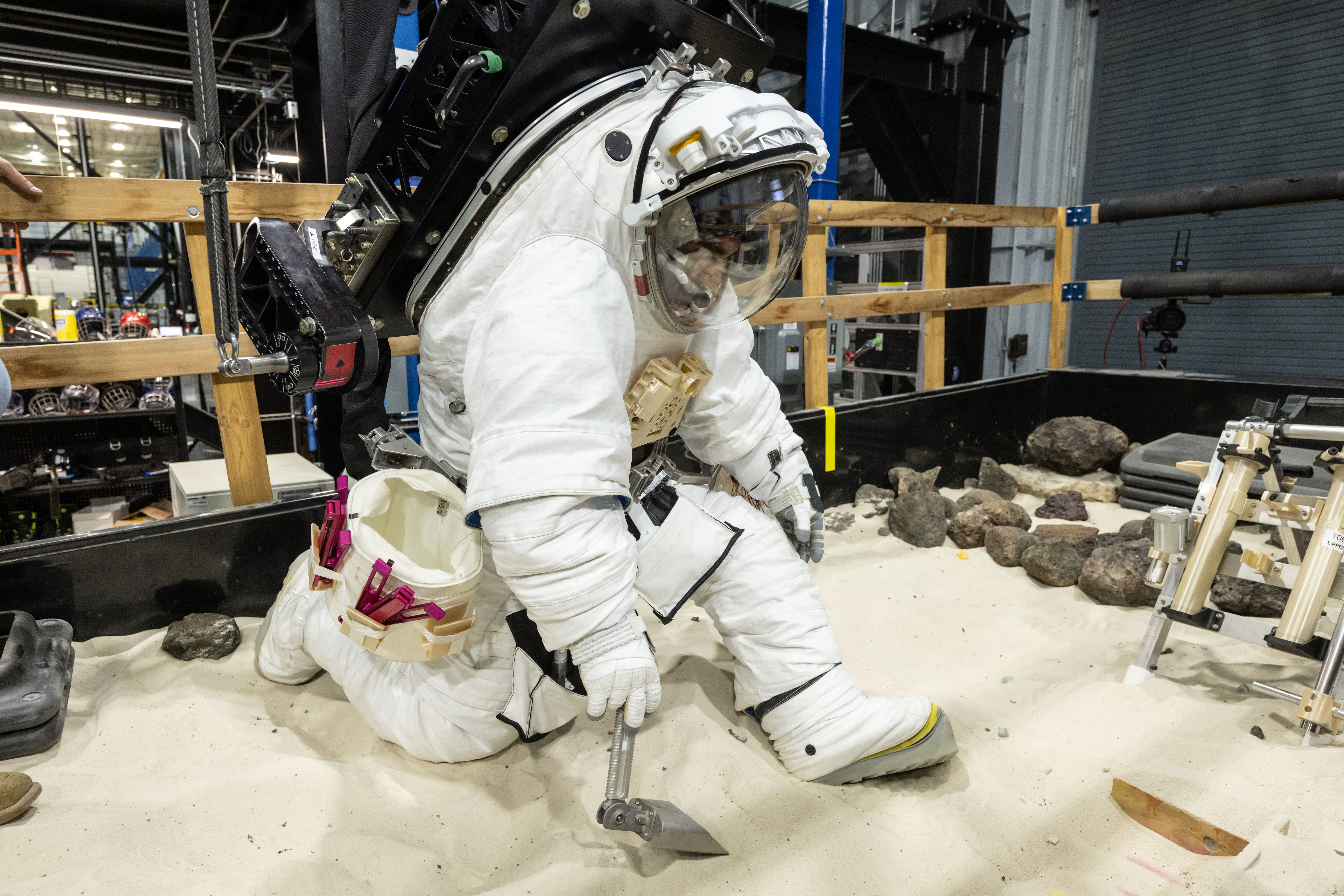 NASA astronaut in Artemis spacesuit ahead of Artemis III Earth orbit docking mission
