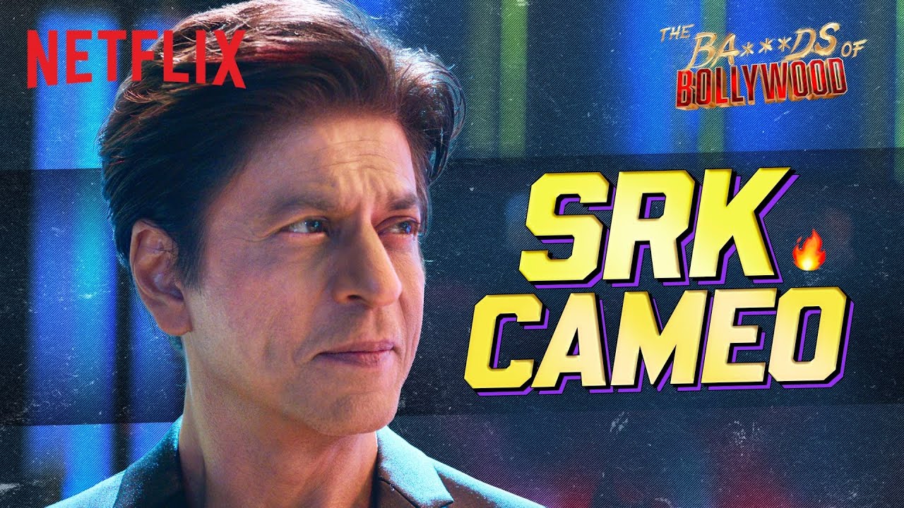 A scene from The Bads of Bollywood featuring Shah Rukh Khan cameo on Netflix