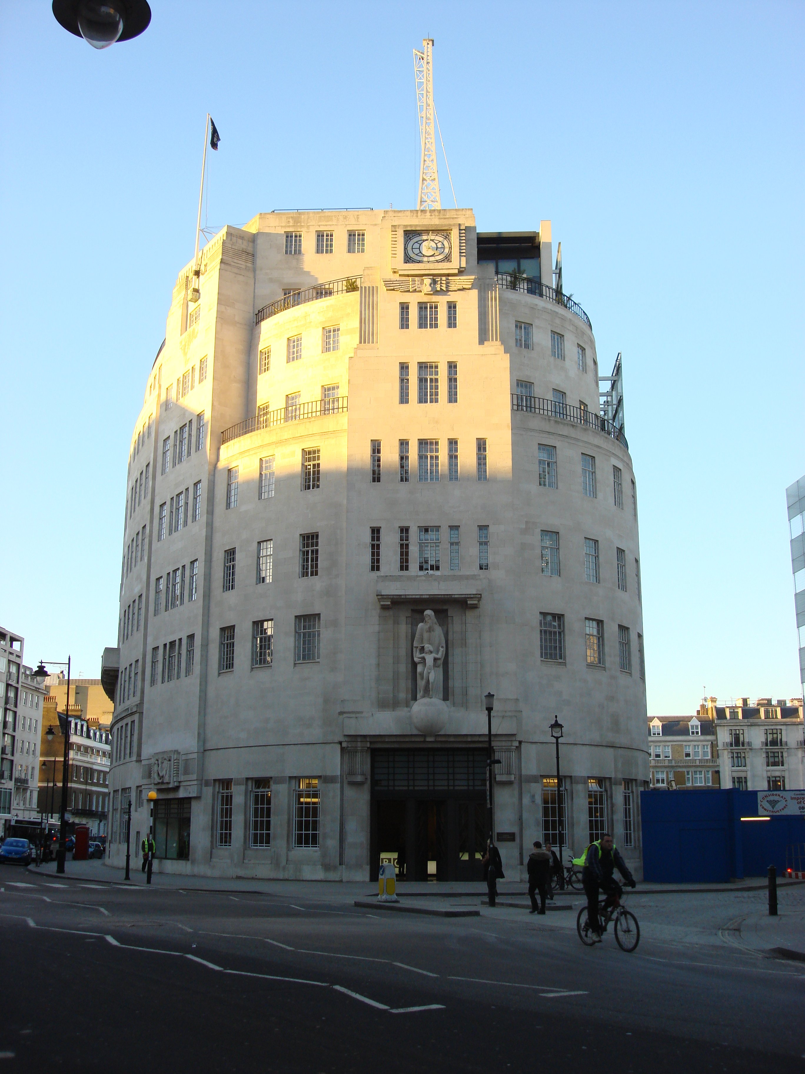 BBC Broadcasting House on Portland Place London headquarters of the British Broadcasting Corporation