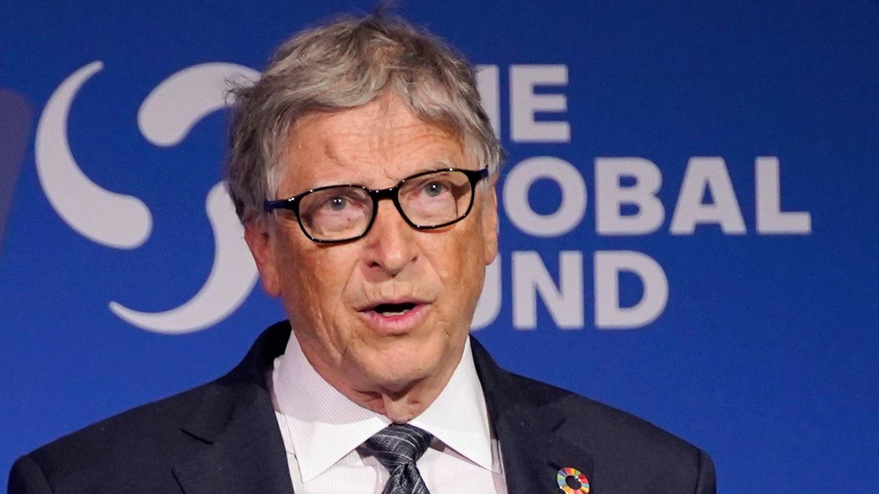 Bill Gates speaking at the Global Fund Seventh Replenishment Conference in New York