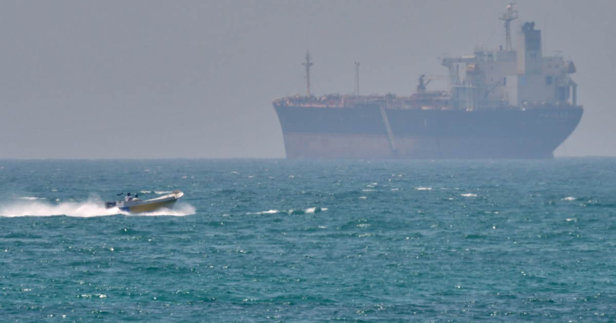 Oil tanker in the Strait of Hormuz amid Iran conflict keeping global oil prices elevated