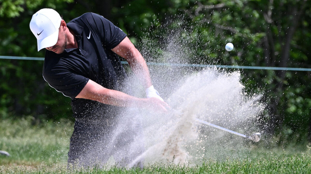 Brooks Koepka at the 2026 RBC Canadian Open at TPC Toronto after his third-round 72 with a left-hand injury