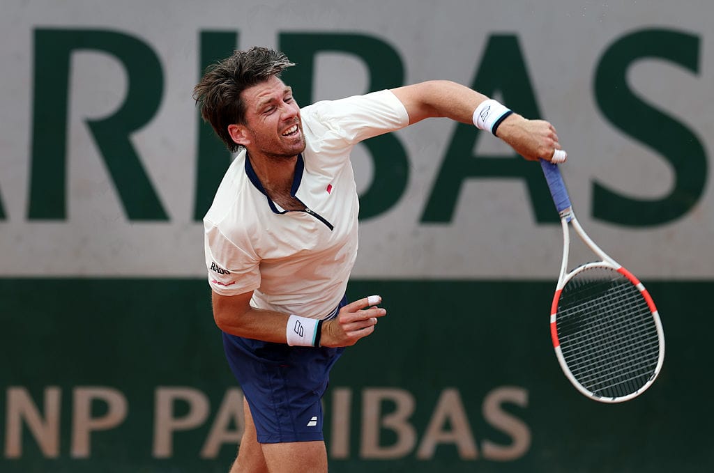 Cameron Norrie in action at Roland Garros 2026