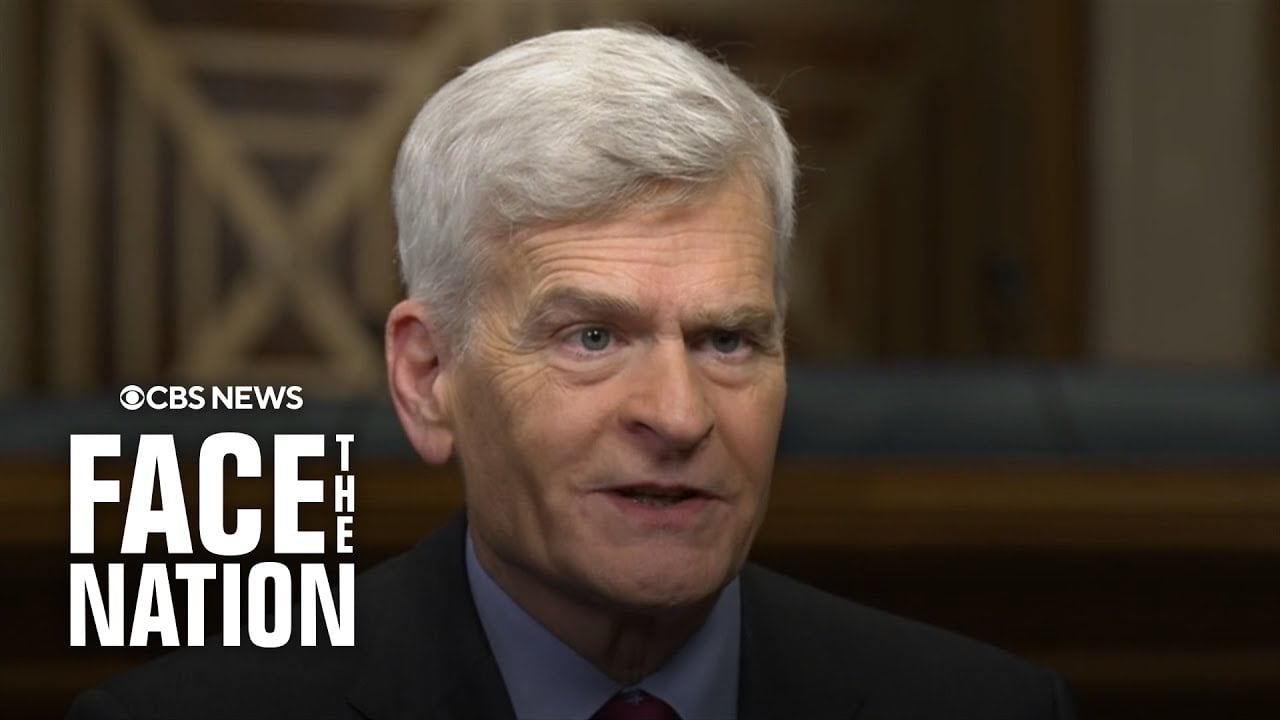 Sen. Bill Cassidy discusses his reversal on the Iran war powers vote in a CBS News interview, June 25, 2026