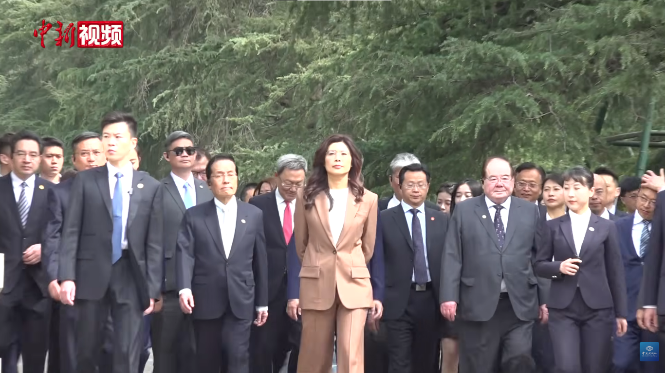 Cheng Li-wun, chairwoman of Taiwan's Kuomintang, during her April 2026 mainland China tour