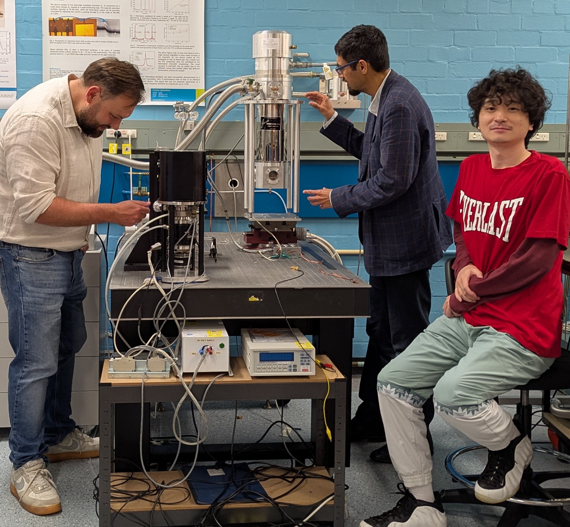 CSIRO researchers Dr Tim van der Laan Professor Muhammad Usman and Dr Zeheng Wang working on quantum computing for energy grid