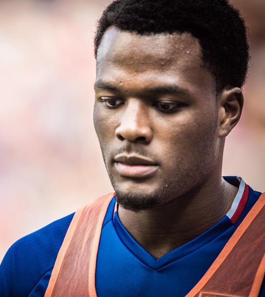 Cyle Larin of Canada, whose substitute goal earned the co-hosts their first ever World Cup point against Bosnia