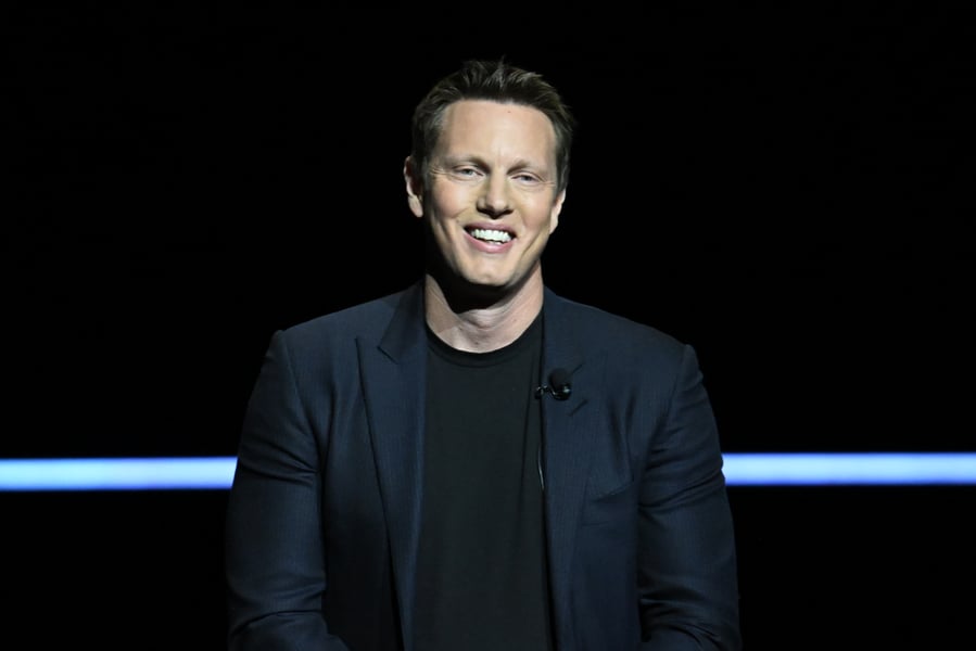 Paramount Skydance CEO David Ellison, who assured Lesley Stahl of 60 Minutes editorial independence, at CinemaCon 2026