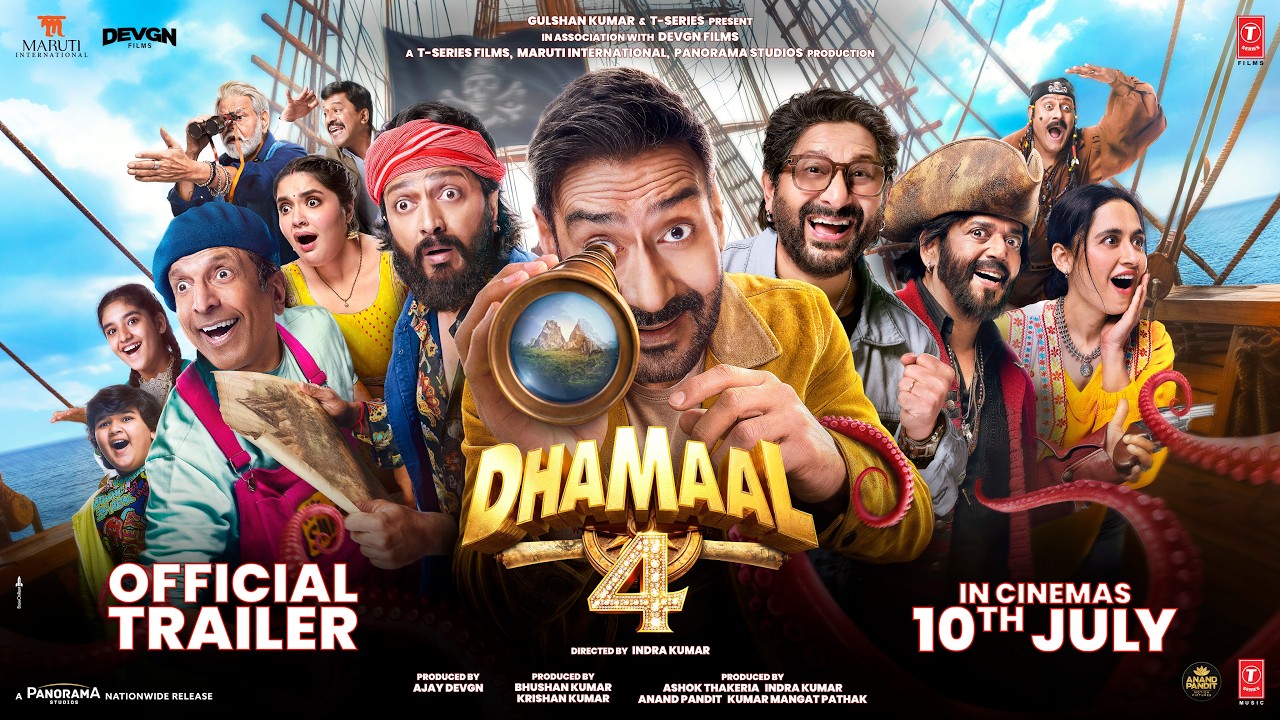Dhamaal 4 official trailer featuring Ajay Devgn, Arshad Warsi, Riteish Deshmukh and ensemble cast