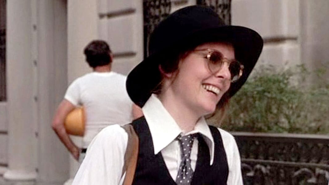 Diane Keaton in Annie Hall, the 1977 film whose menswear wardrobe defined the persona her estate auction just priced