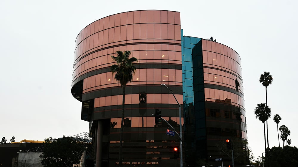 The Directors Guild of America headquarters in Los Angeles, where the union reached a four-year contract limiting actors from directing TV episodes