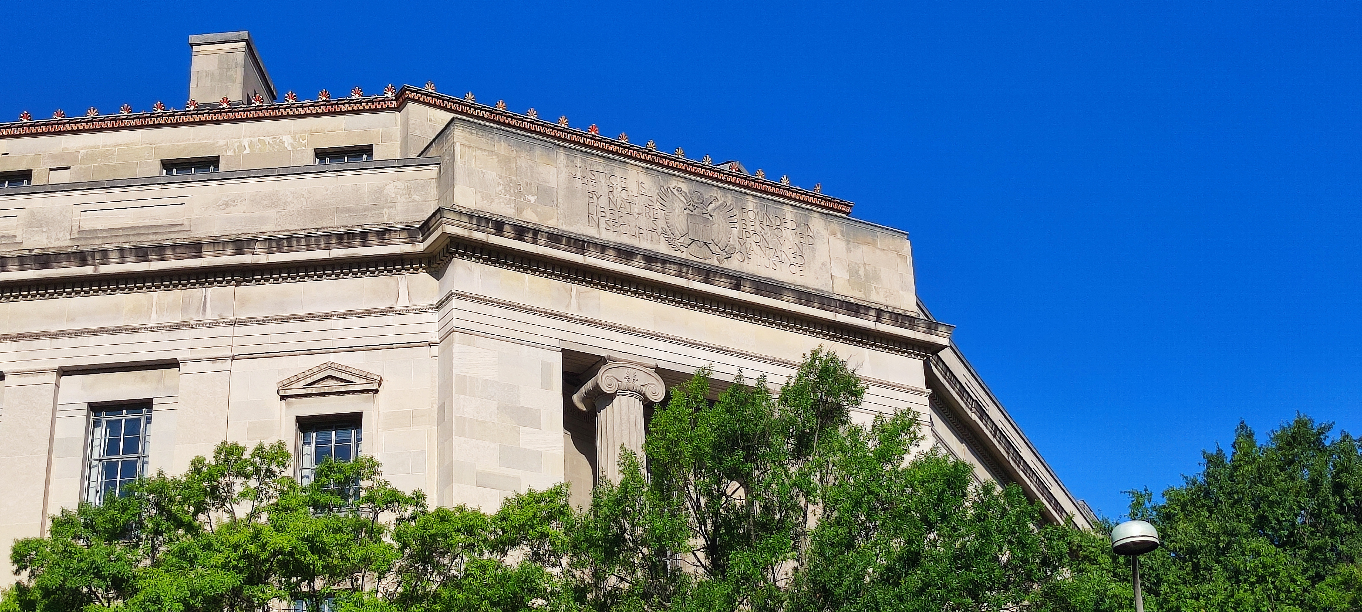 The Robert F. Kennedy Department of Justice building in Washington, where Paramount sent its letter accusing Netflix of sabotage