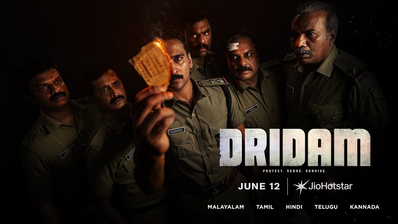 Dridam official poster featuring Shane Nigam on JioHotstar
