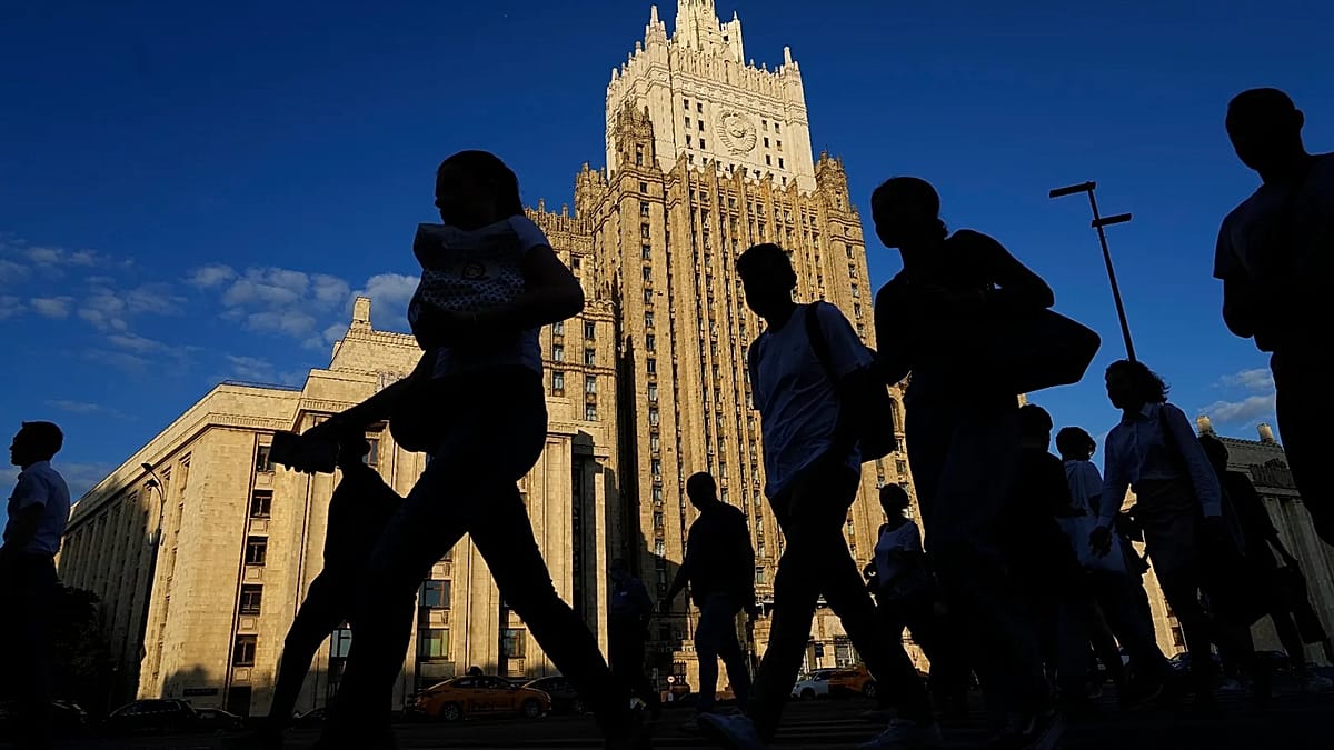 French German British ambassadors leave Russia Foreign Ministry Moscow after meeting Mikhail Galuzin June 2026