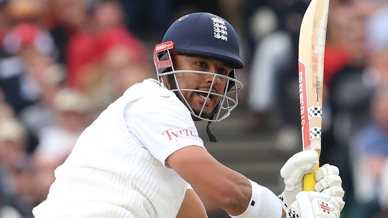 Emilio Gay batting on Test debut for England at Lord's Cricket Ground June 2026