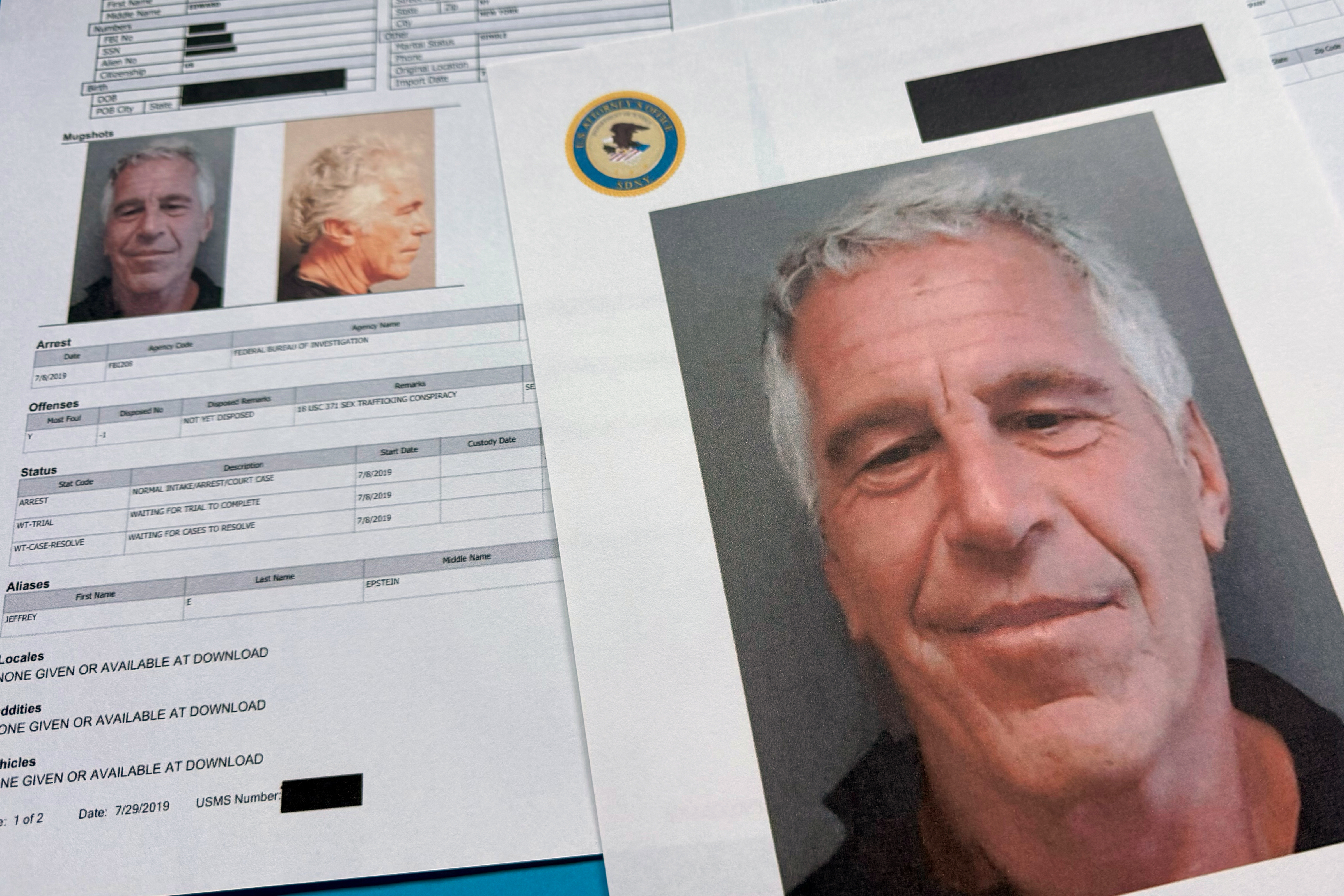 Documents from the US Department of Justice release of Jeffrey Epstein files in 2026
