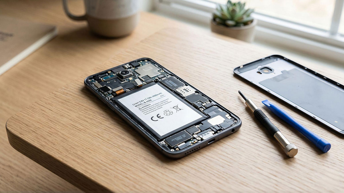 EU battery mandate 2027 forces Apple Samsung to redesign sealed smartphones right to repair