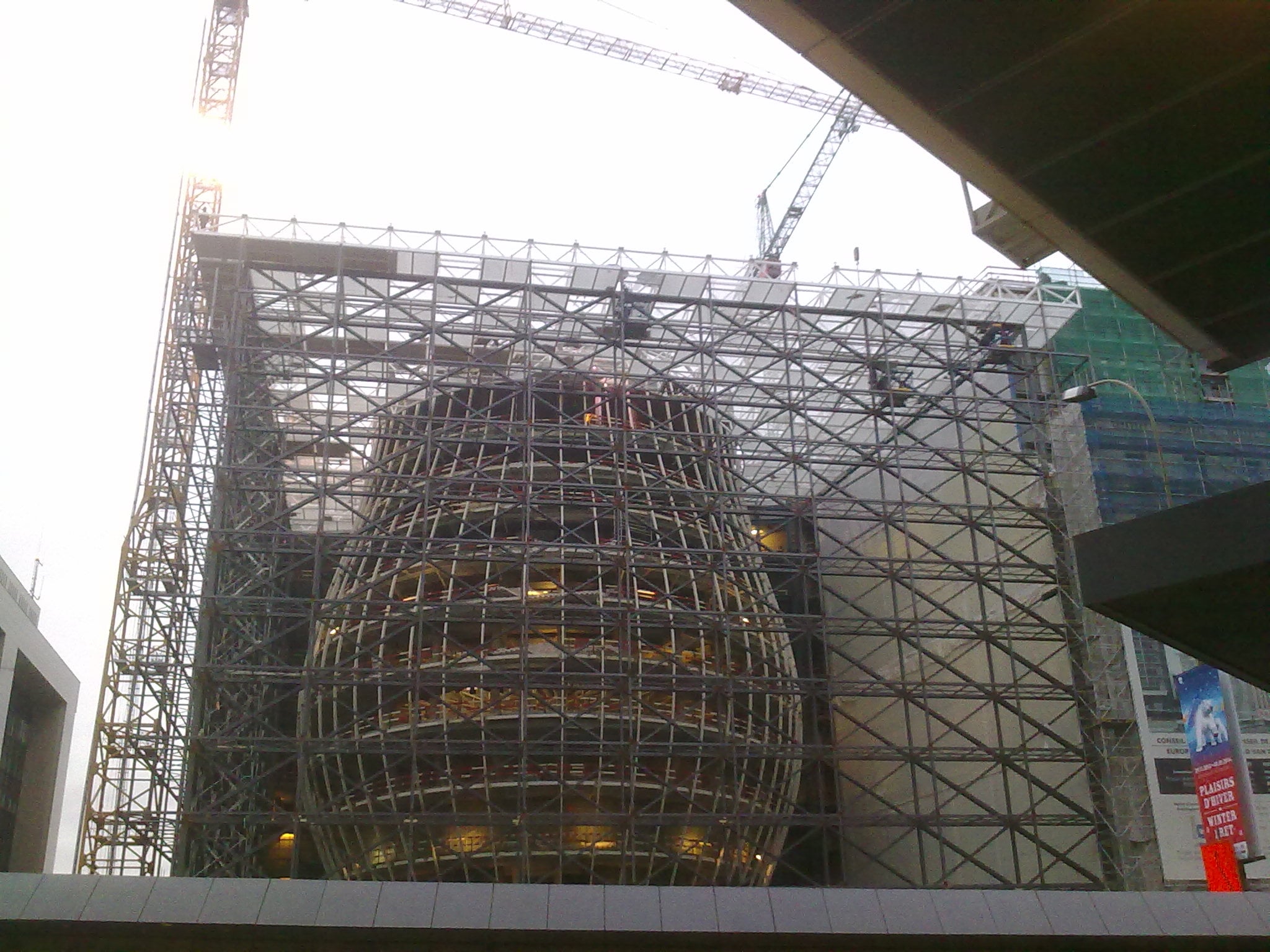 The Europa Building, seat of the European Council, in Brussels Belgium