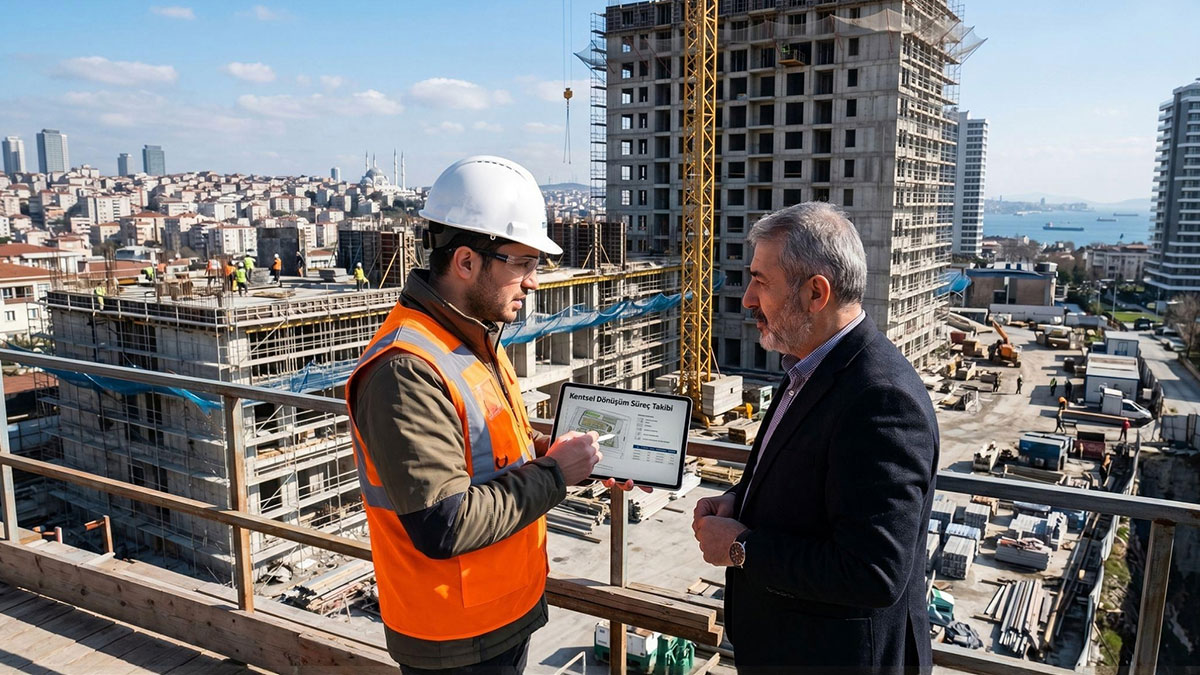 Evveko proptech platform dashboard for Turkey urban renewal and contractor tracking
