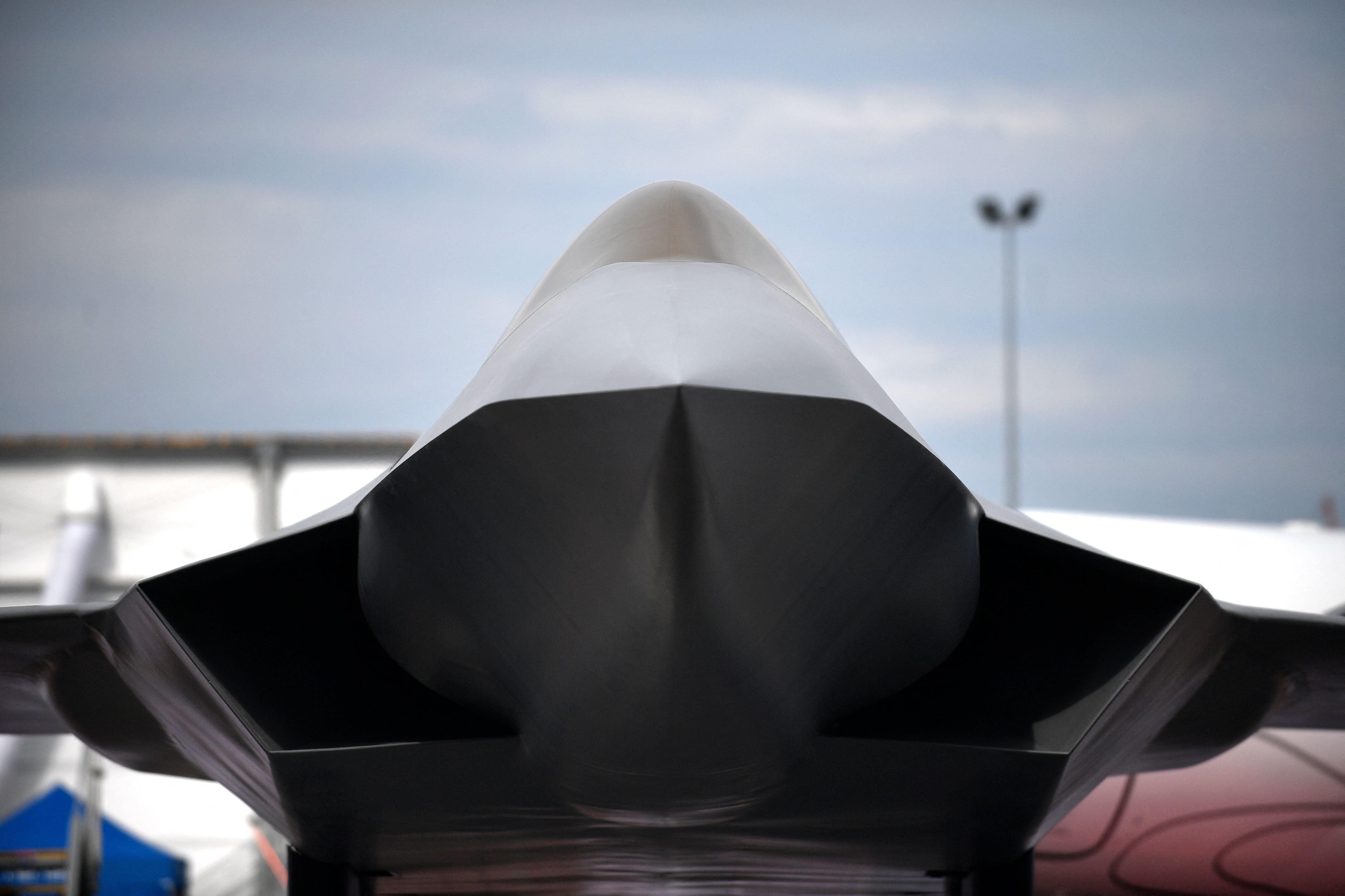 A mock-up of the European Next Generation Fighter for the Future Combat Air System at the Paris Air Show