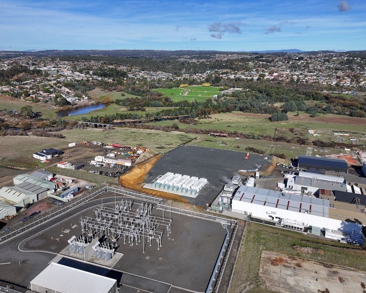 Interior view of a Firmus Project Southgate AI factory data hall in Tasmania