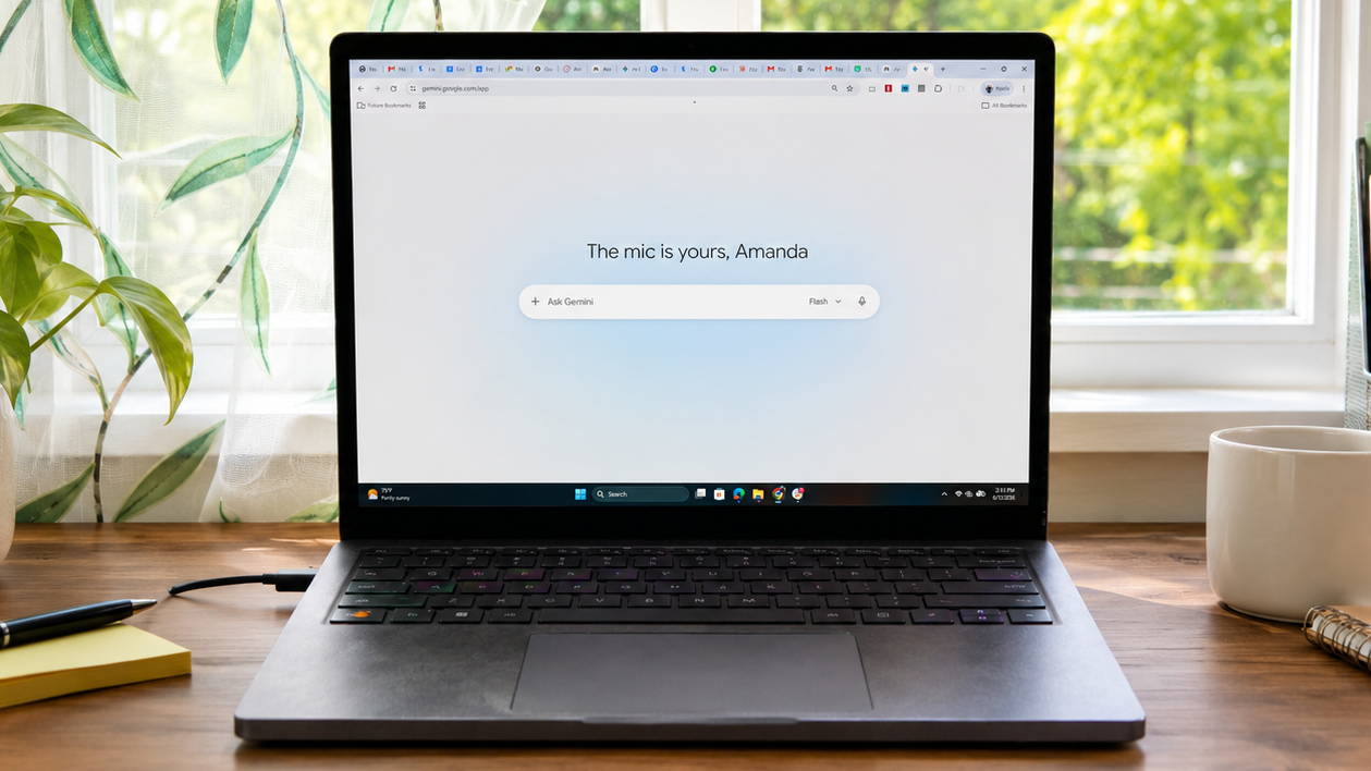 Google Gemini app with connected Google Workspace apps on desktop