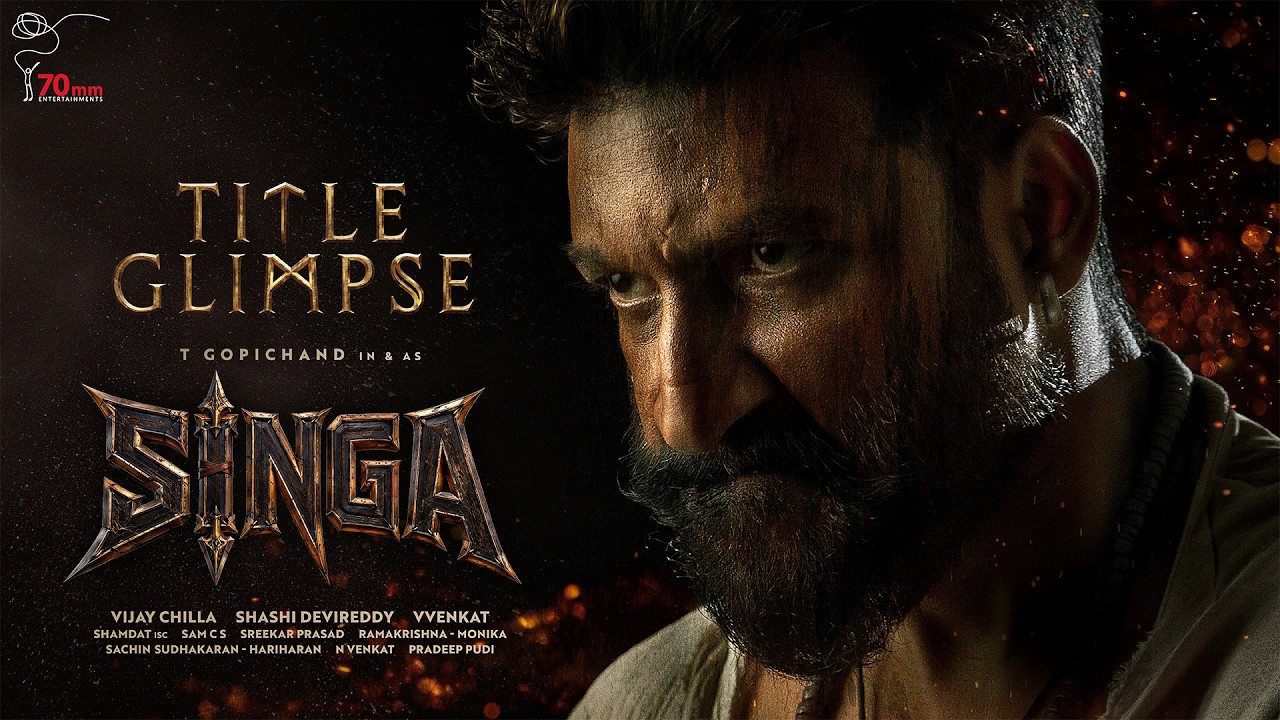 Gopichand in Singa Telugu action film title glimpse