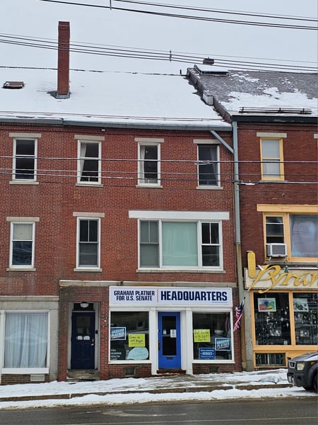 The Senate campaign headquarters of Graham Platner in Ellsworth, Maine