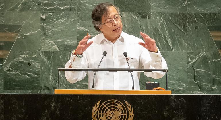 Colombian President Gustavo Petro addresses the UN General Assembly in September 2025